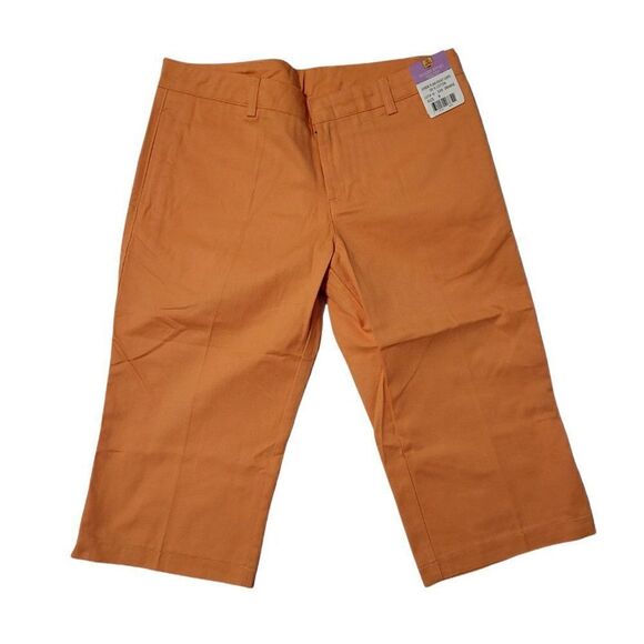𝅺ABINGDON Apparel Orange Capri Shorts Size 9 Junior School Uniform - Picture 1 of 6